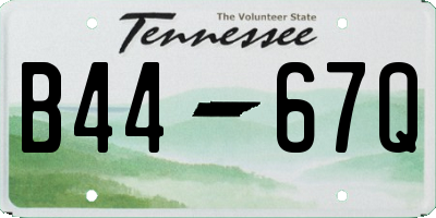 TN license plate B4467Q