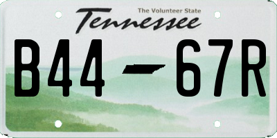 TN license plate B4467R