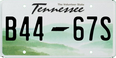 TN license plate B4467S