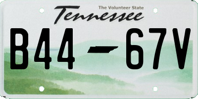TN license plate B4467V