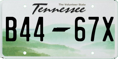 TN license plate B4467X
