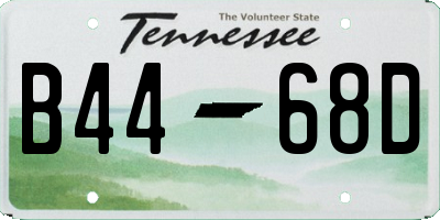TN license plate B4468D