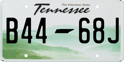 TN license plate B4468J