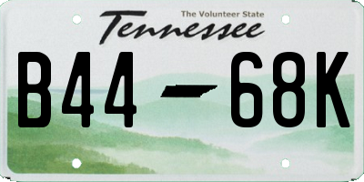 TN license plate B4468K