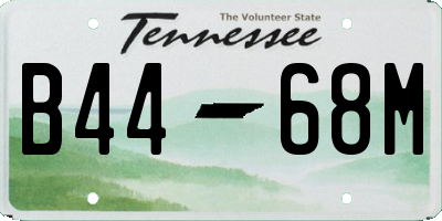 TN license plate B4468M