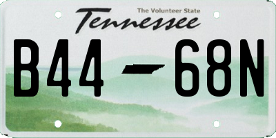 TN license plate B4468N