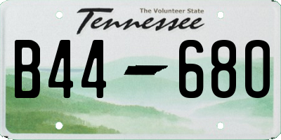 TN license plate B4468O