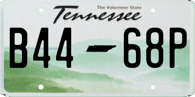 TN license plate B4468P