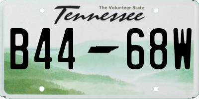 TN license plate B4468W