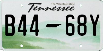 TN license plate B4468Y