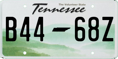 TN license plate B4468Z