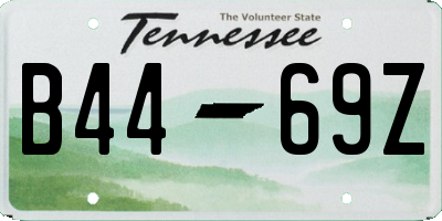 TN license plate B4469Z