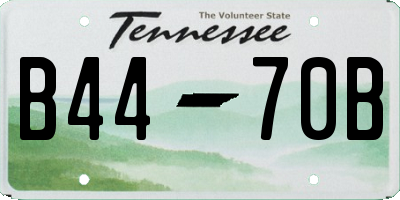 TN license plate B4470B
