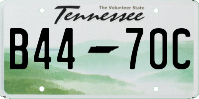 TN license plate B4470C