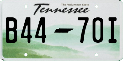 TN license plate B4470I