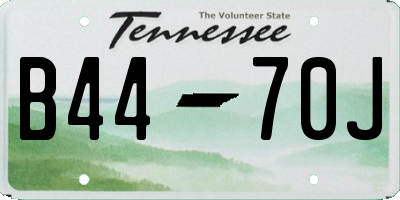TN license plate B4470J
