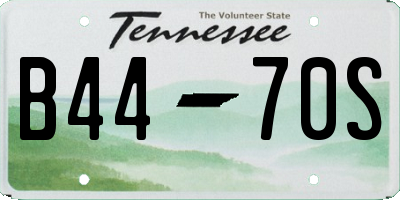 TN license plate B4470S