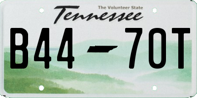 TN license plate B4470T