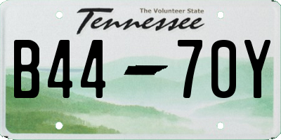 TN license plate B4470Y