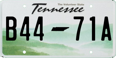 TN license plate B4471A