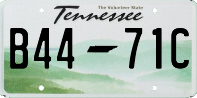 TN license plate B4471C