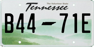 TN license plate B4471E