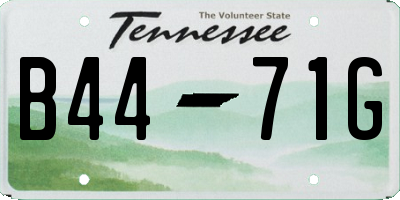 TN license plate B4471G