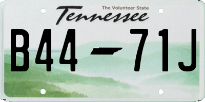 TN license plate B4471J