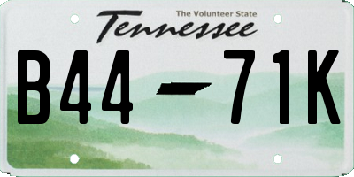 TN license plate B4471K