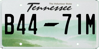 TN license plate B4471M