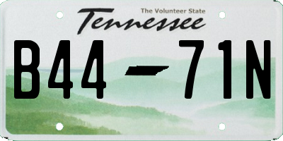 TN license plate B4471N