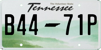 TN license plate B4471P