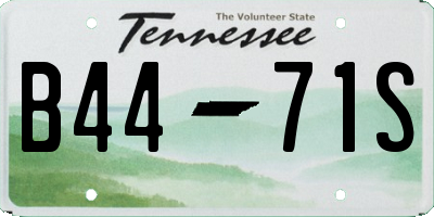 TN license plate B4471S