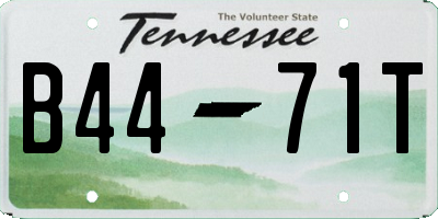 TN license plate B4471T