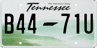 TN license plate B4471U