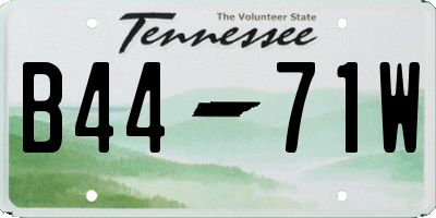 TN license plate B4471W