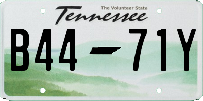 TN license plate B4471Y