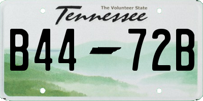 TN license plate B4472B