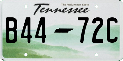 TN license plate B4472C