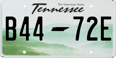 TN license plate B4472E