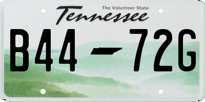TN license plate B4472G