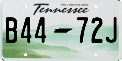 TN license plate B4472J