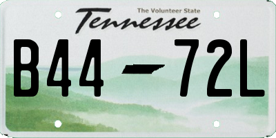 TN license plate B4472L