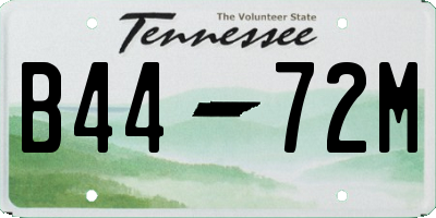 TN license plate B4472M