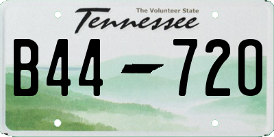 TN license plate B4472O