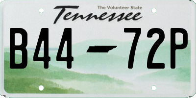 TN license plate B4472P
