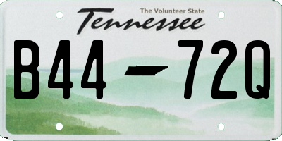 TN license plate B4472Q