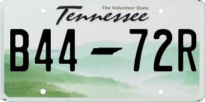 TN license plate B4472R
