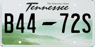 TN license plate B4472S