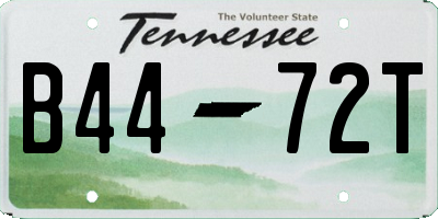 TN license plate B4472T